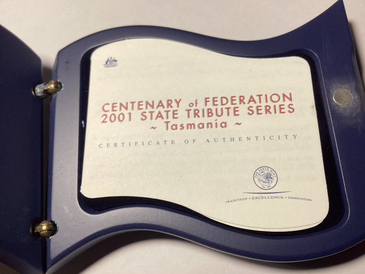2001 $1 Centenary of Federation State Tribute Series. Tasmania.