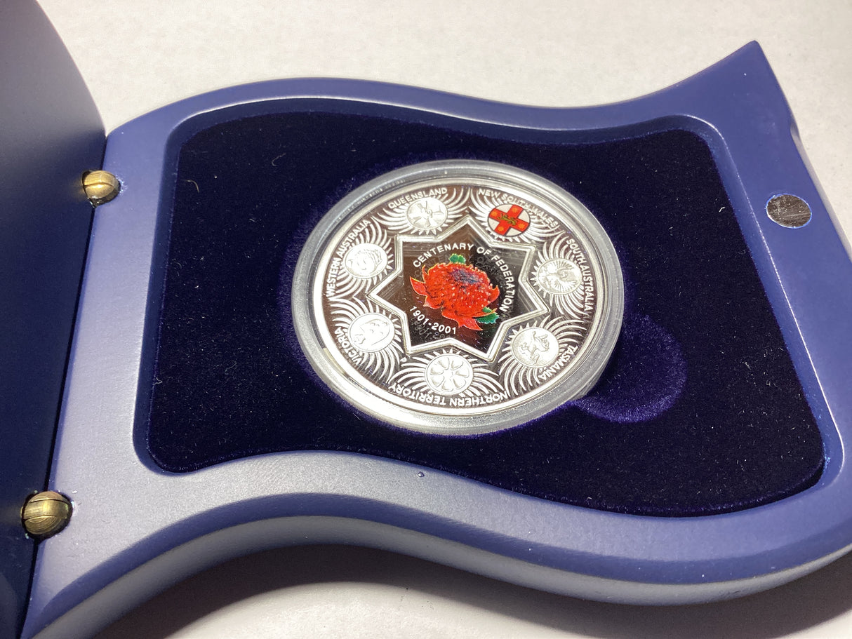 2001 $1 Centenary of Federation State Tribute Series. New South Wales. Silver Proof Coin