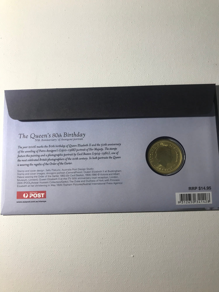 2006 PNC 50c 50th Anniversary of Annigoni Portrait. Queen's 80th Birthday