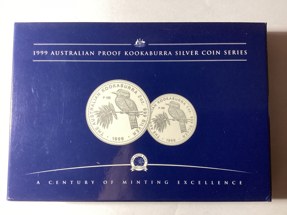 1999 Australian Proof Kookaburra Silver Coin Series. Two Ounce Collection.