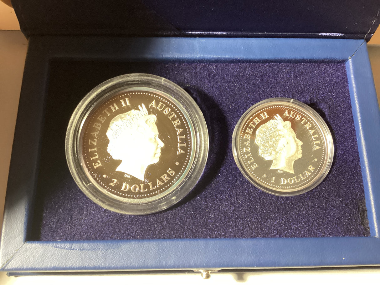 1999 Australian Proof Kookaburra Silver Coin Series. Two Ounce Collection.