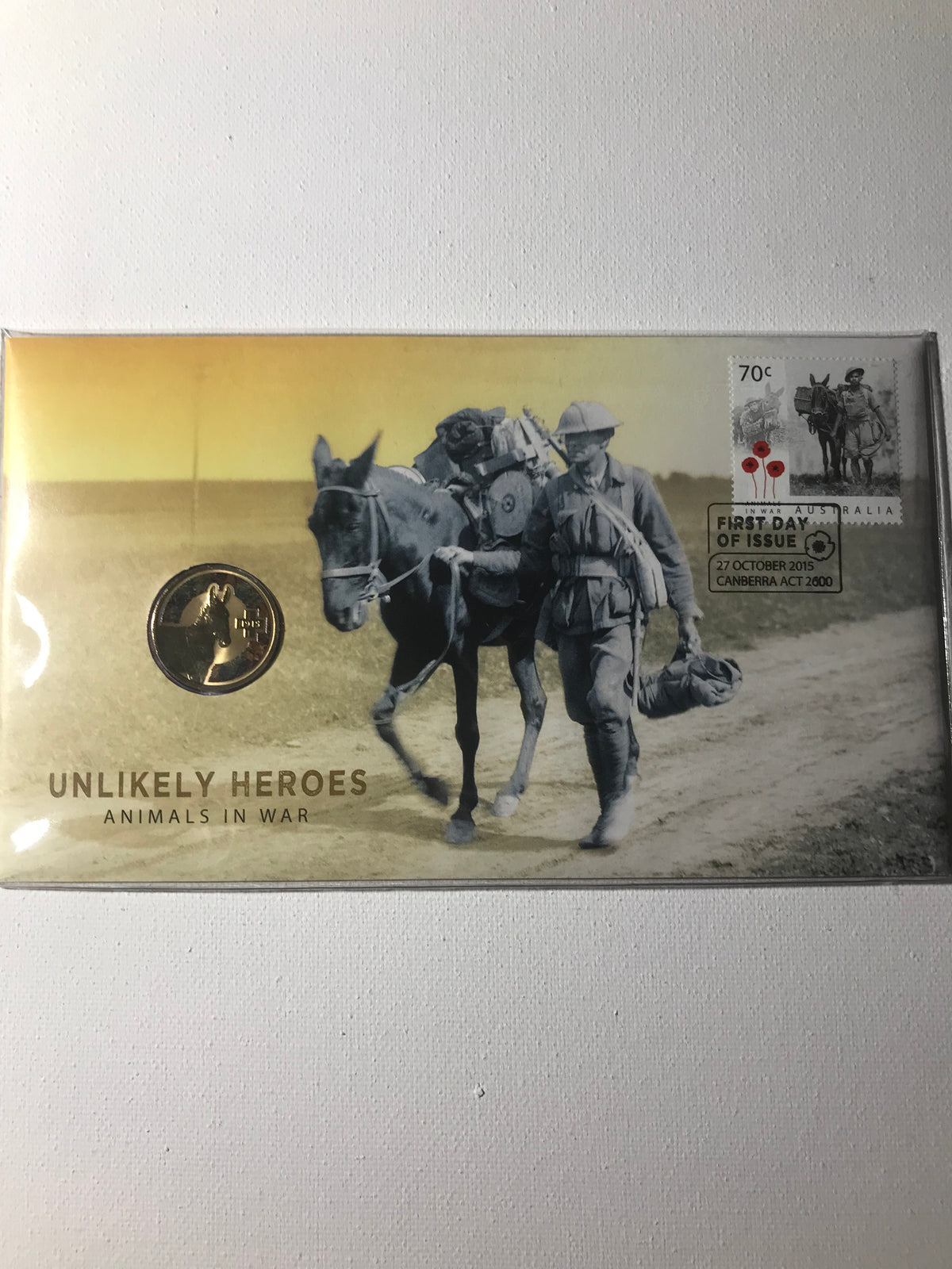 2015 PNC $1 Unlikely Heroes. Animals in War. Donkey