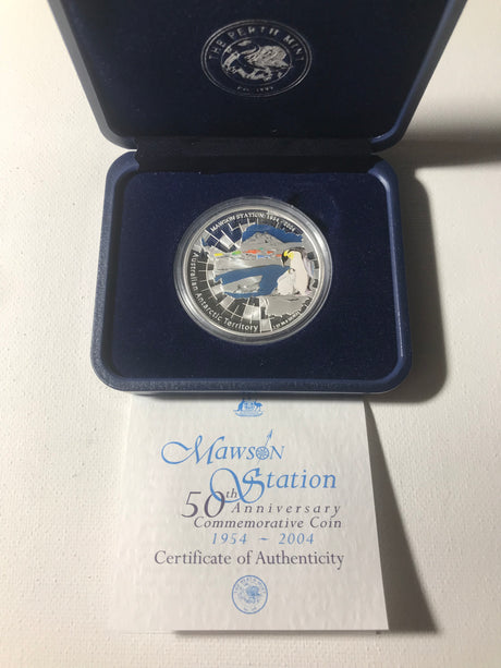 2004 $1 Mawson Station Silver Proof Coin