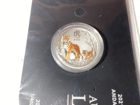 2021 25c Australian Lunar Series. Year of the Tiger. 1/4 Ounce Silver. ANDA Sydney.