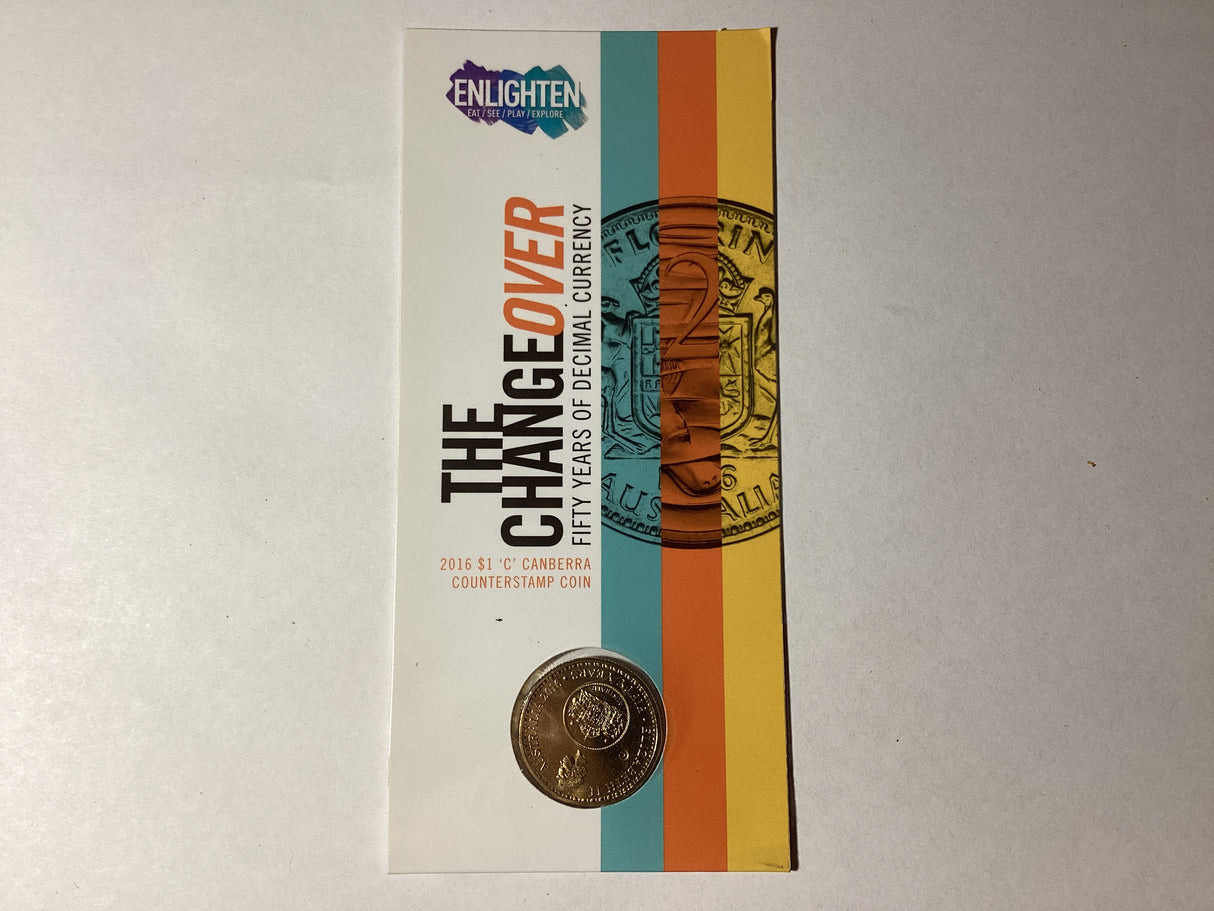 2016 $1 Changeover ‘C’ Mintmark Counterstamp Coin. – Ensleigh Coins