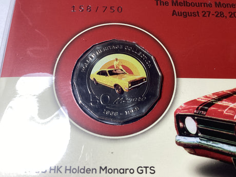 2016 50c PNC. 160 Years of Holden. 1968 HK Holden Monaro GTS. ANDA Melbourne.