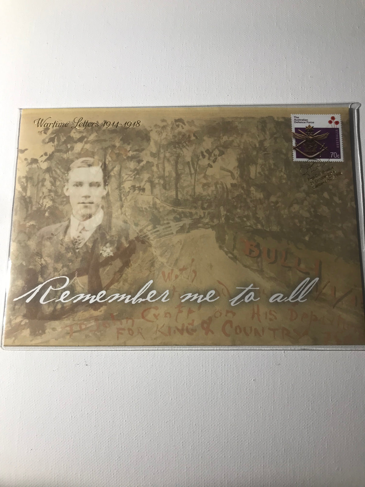 2004 FDC Remember me to all. Wartime Letters 1914-1918