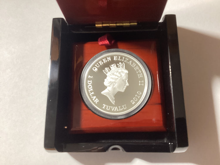 2010 $1 1oz Silver Proof Coin. Deadly and Dangerous. Eastern Brown Snake.