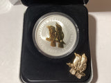 2006 $1 Australian Kookaburra Gilded Edition. 1oz Silver Coin.