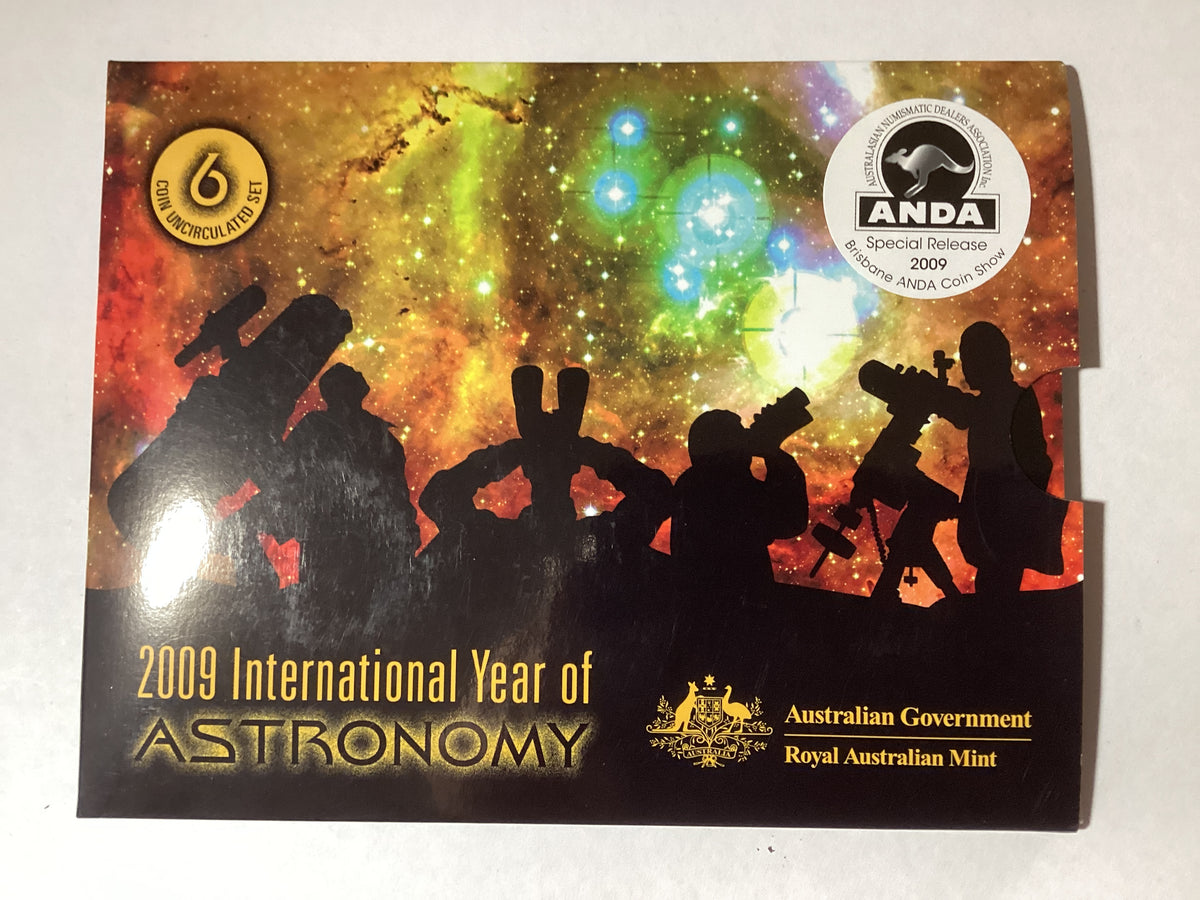 2009 Australian Uncirculated Set. International Year of Astronomy. ANDA Brisbane Special Release.