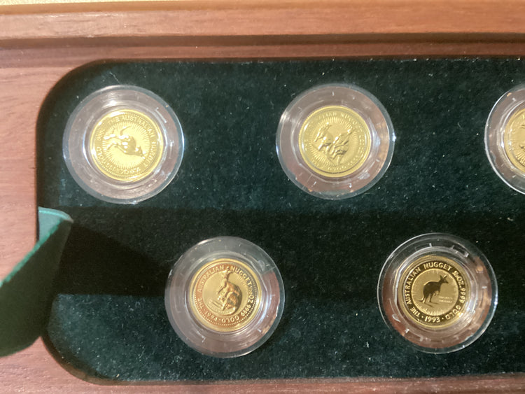 1990 - 1999 The Australian Nugget 1/20oz Kangaroo Collector Set&nbsp;
