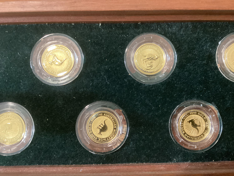 1990 - 1999 The Australian Nugget 1/20oz Kangaroo Collector Set&nbsp;