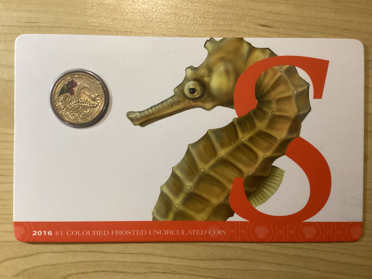 2016 $1 S is for Stunning Coloured Carded Coin