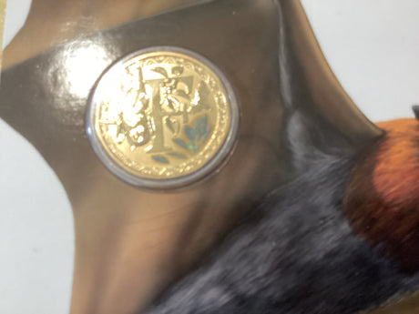 2016 $1 F is for Flying Fox Coloured Carded Coin