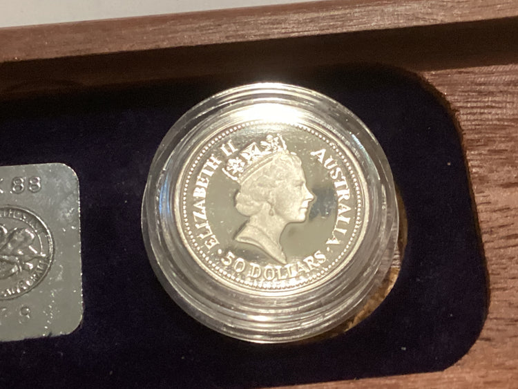 1988 $50 First Proof Issue. 1/2oz Platinum. Australian Koala.