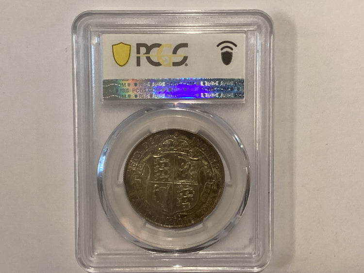1916 Great Britain Half Crown. AU55.
