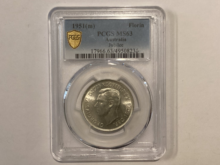 1951(m) Australian Jubilee Florin. MS63
