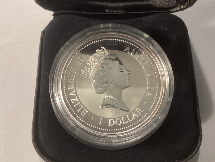 1998 1oz Silver Proof Kookaburra. European Country Privy Series. Ireland