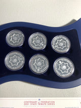 2001 Centenary of Federation State Tribute Series 6 Silver Coin Set.
