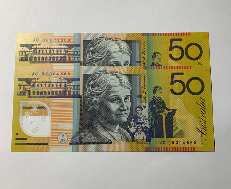 2005 $50 Last Prefix Banknote. Uncirculated. Run of 2. R520cL