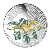 2009 Australian Sea Life Leafy Sea Dragon 1/2oz Silver Coloured Proof Coin