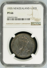 1935 New Zealand Proof Half Crown - NGC PF66