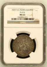 1839 Netherlands East Indies Gulden - NGC MS63