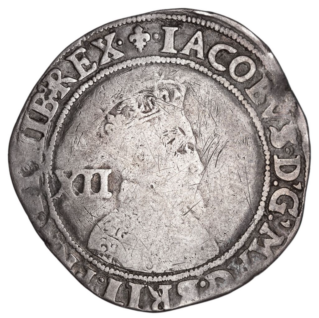 1604 - 1605, England, James I. Shilling. Fine.