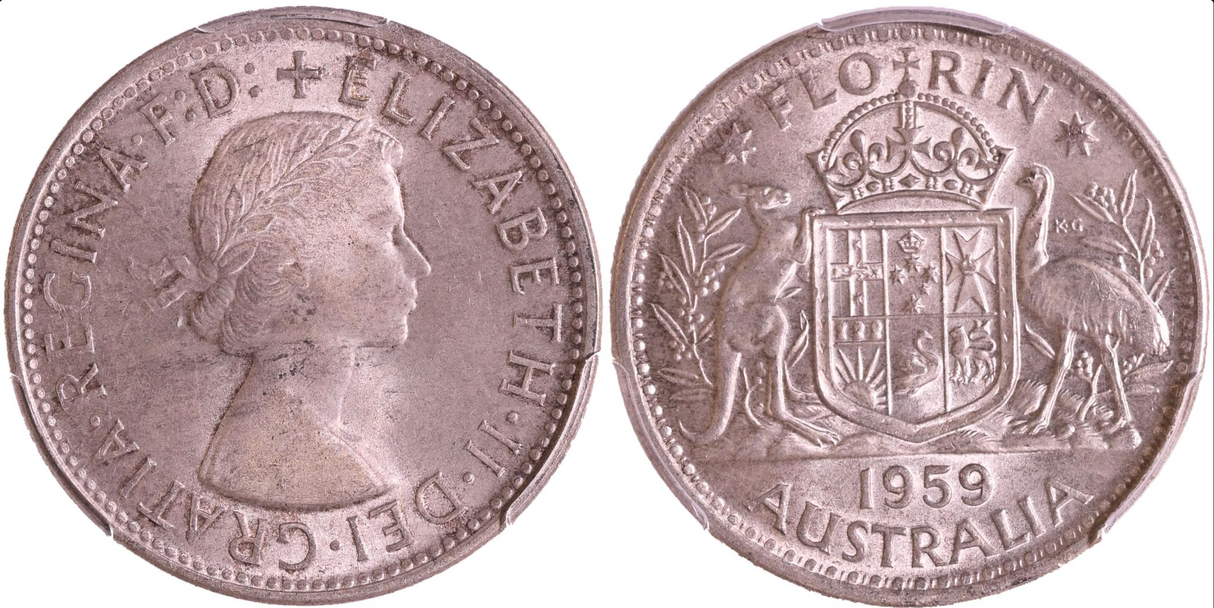 1959m Florin. PCGS MS65