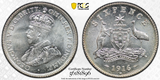 1916-M Sixpence PCGS MS63