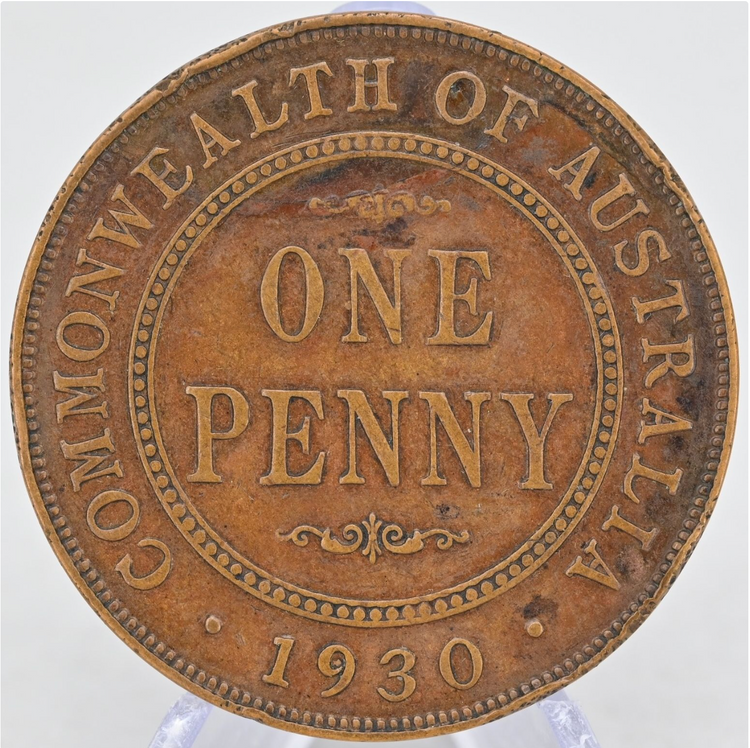 Reverse of a 1930 Australian penny