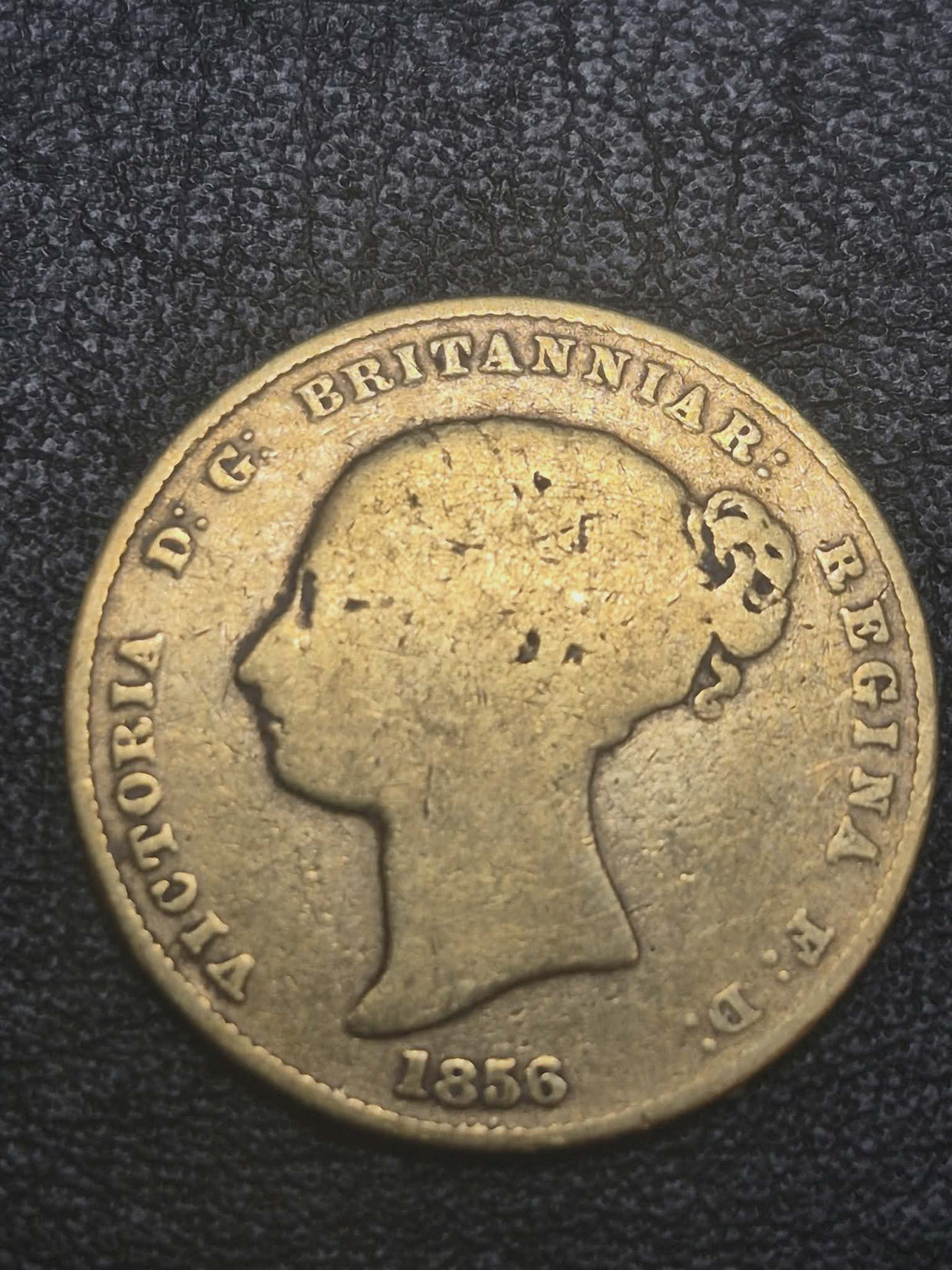 1856-S Sydney Mint Half Sovereign. VG