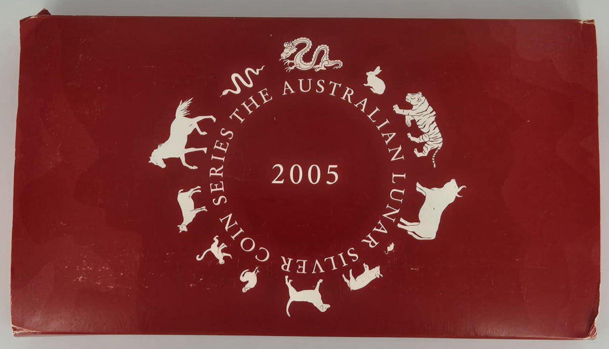 2005 Australian Lunar Silver Proof Three-Coin Set – Year of the Rooster