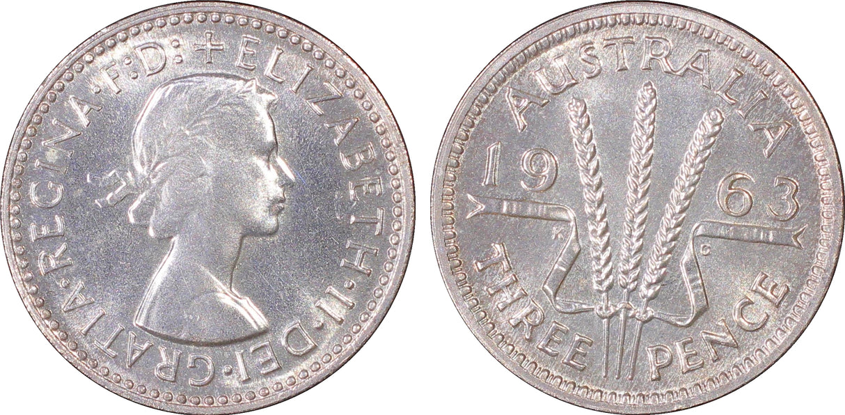 1963(m) Australian Proof Threepence - PCGS PR66