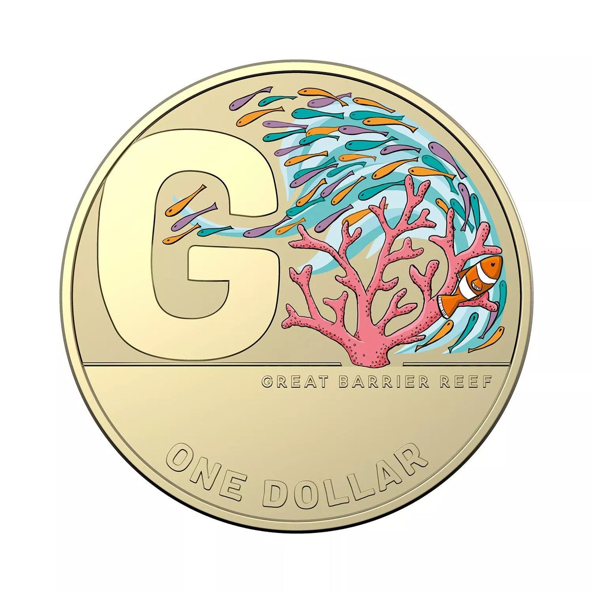 2021 The Great Barrier Reef $1 Coloured PNC – First Day of Issue