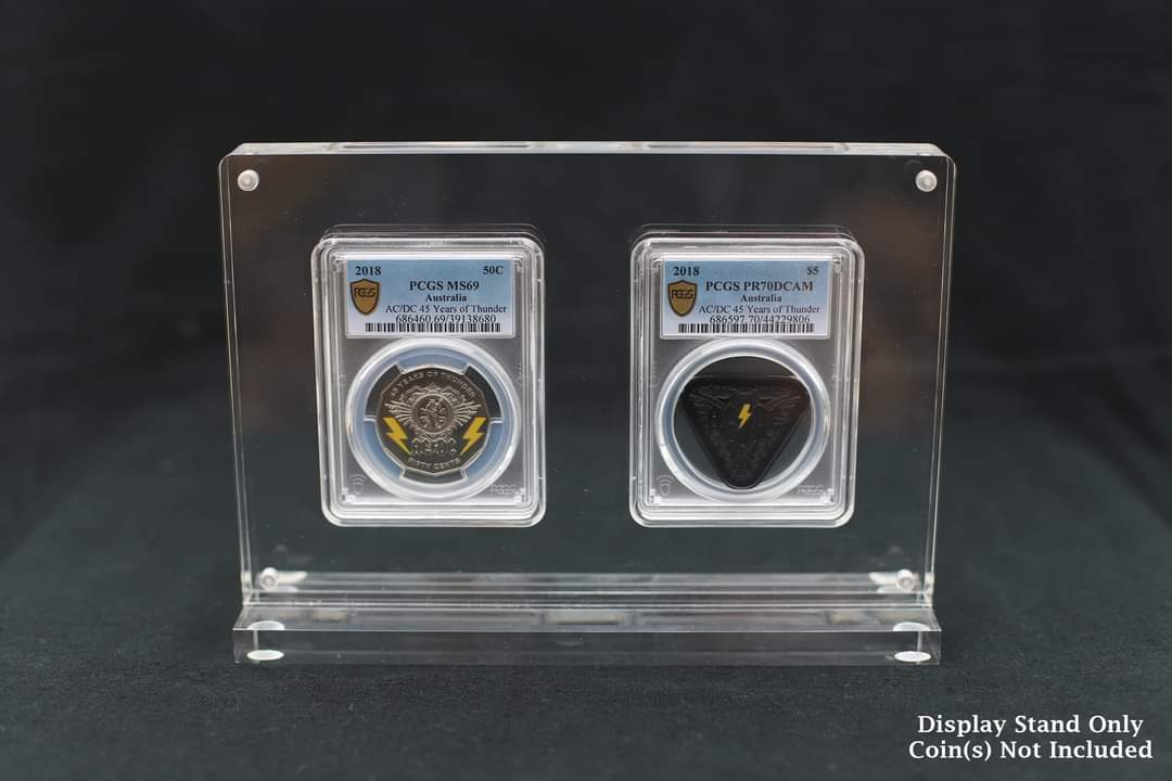 Slab Display Suitable for 2 PCGS Graded Coins.