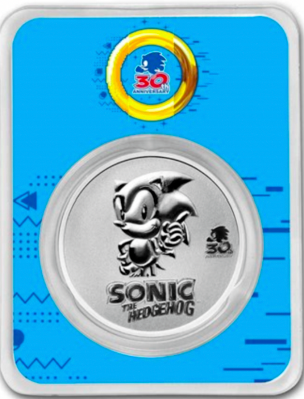 2021 Niue 1 oz Silver Sonic the Hedgehog 30th Anniversary BU in TEP.