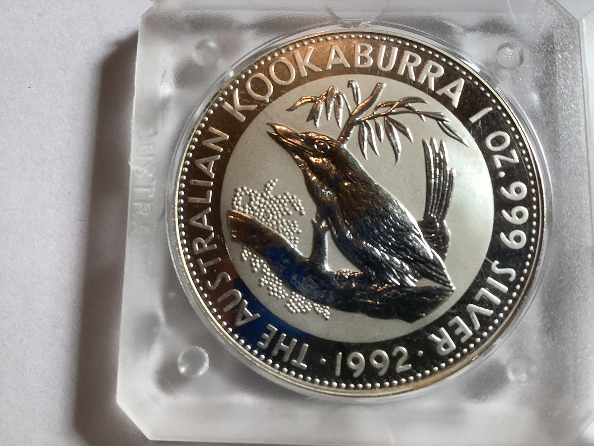 1992 Kookaburra 1 ounce Uncirculated Coin.