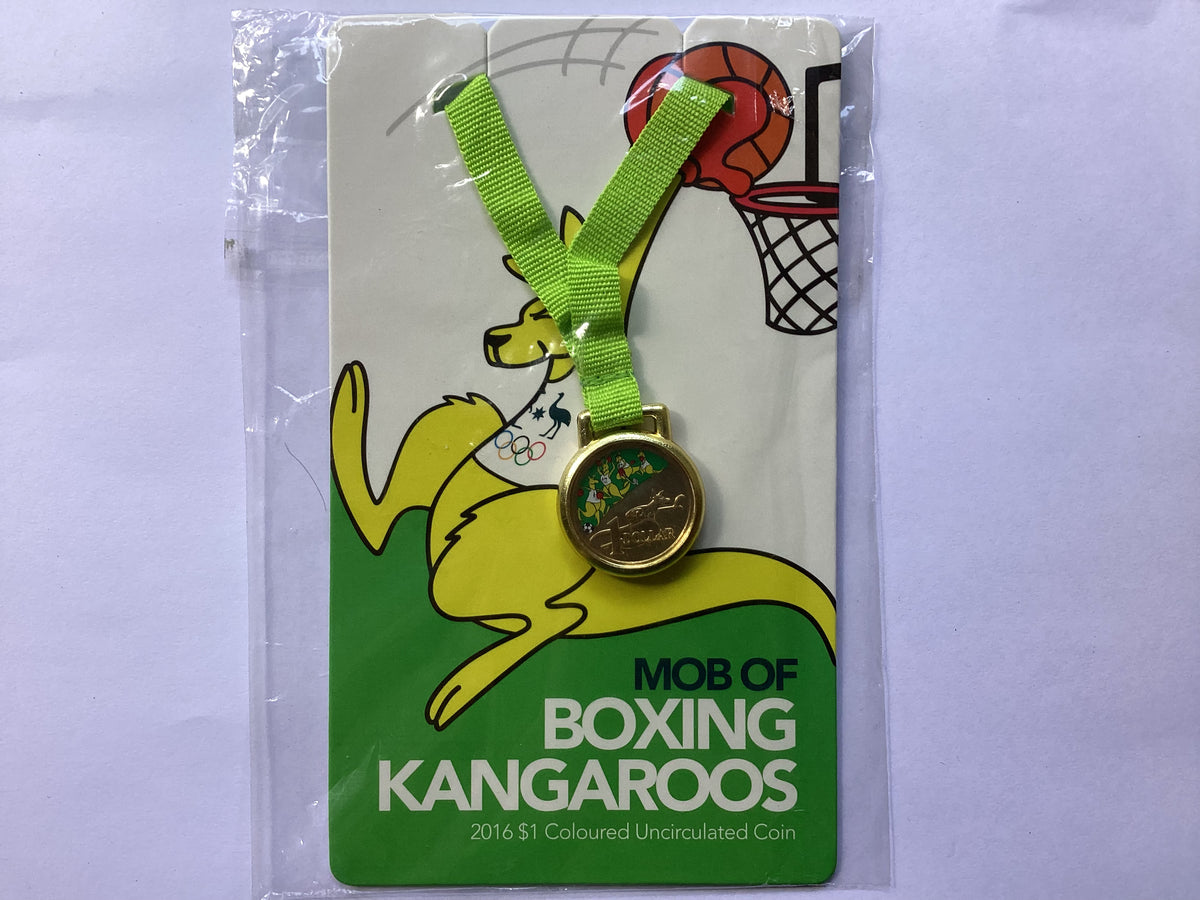 2016 1 Mob of Boxing Kangaroos Ensleigh Coins