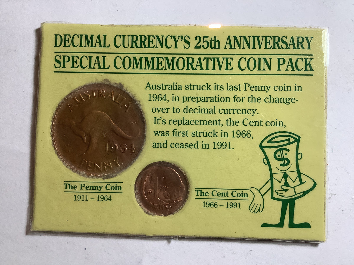 1991 Decimal Currency 25th Anniversary Special Commemorative Coin Pack.