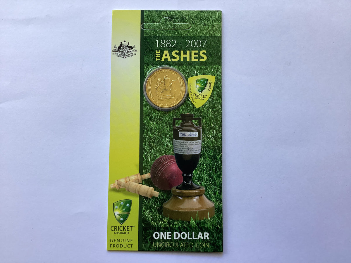 2007 $1 The Ashes Carded Coin