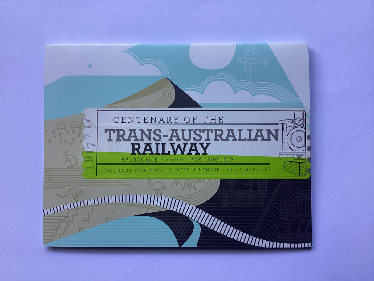 2017 Trans-Australian Railway Four Coin Mintmark + Privy Mark Set