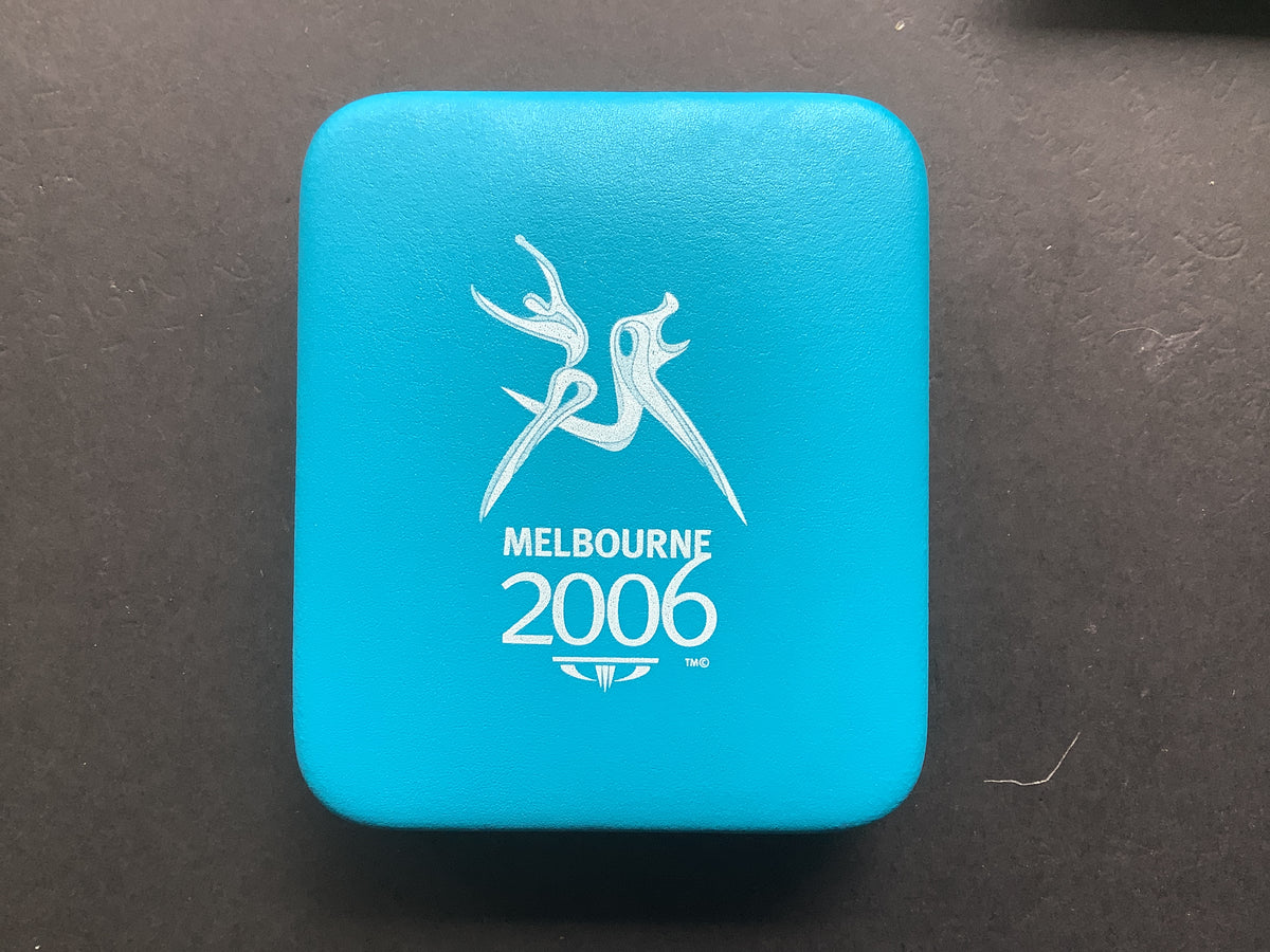 2006 $5 Melbourne Commonwealth Games Queen's Baton Relay Proof Coin.