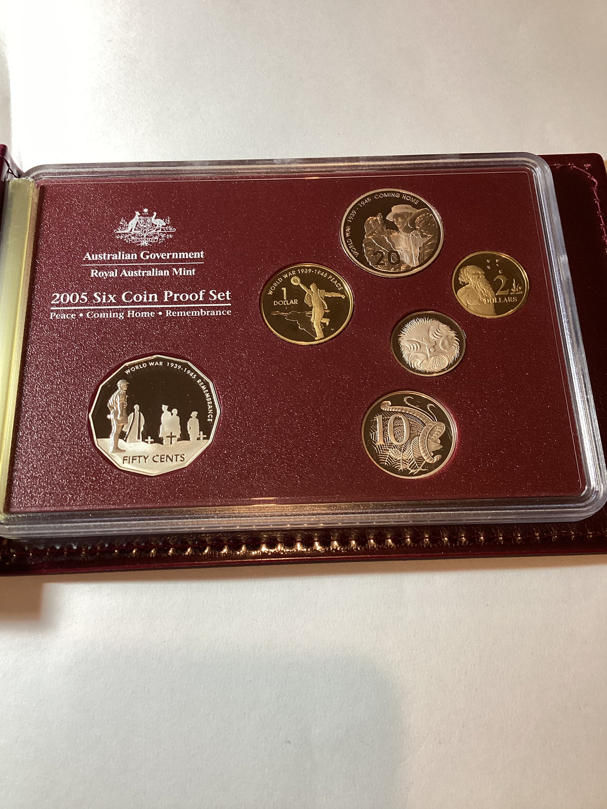 2005 Six Coin Proof Set. 60th Anniversary of the end of WW2
