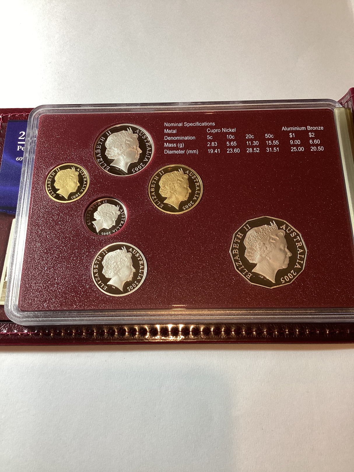 2005 Six Coin Proof Set. 60th Anniversary of the end of WW2