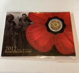 2012 $2 Remembrance Gold Poppy Downies Card