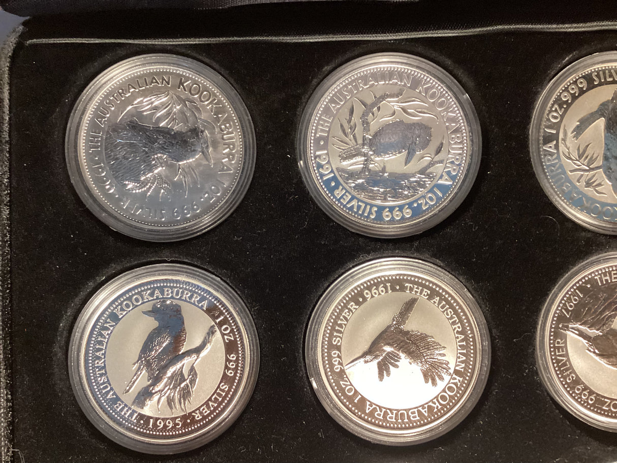 1990-2003 14 Coin Kookaburra Set.