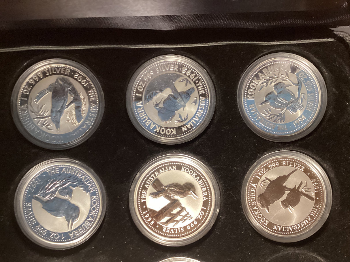 1990-2003 14 Coin Kookaburra Set.