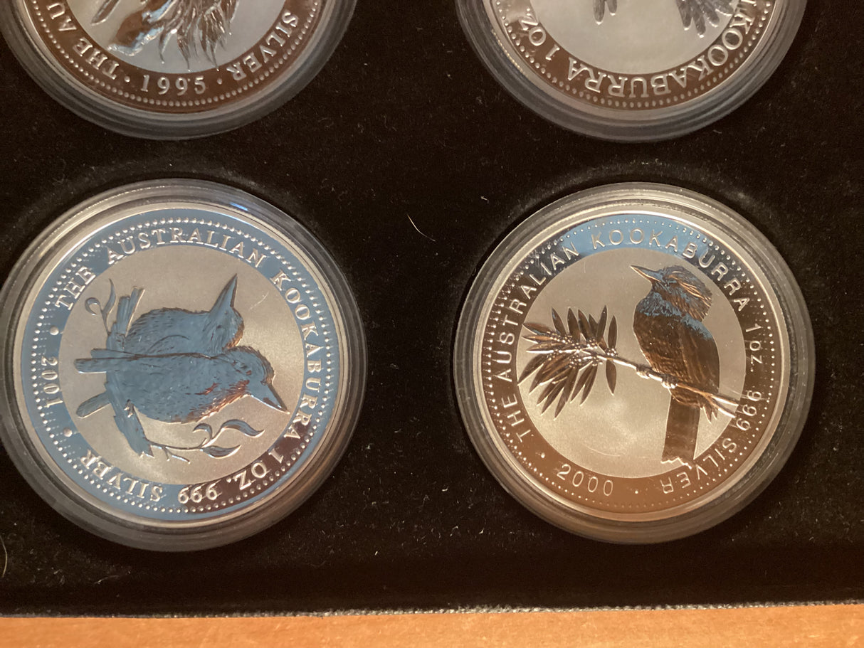 1990-2003 14 Coin Kookaburra Set.