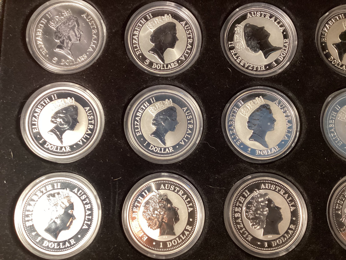 1990-2003 14 Coin Kookaburra Set.